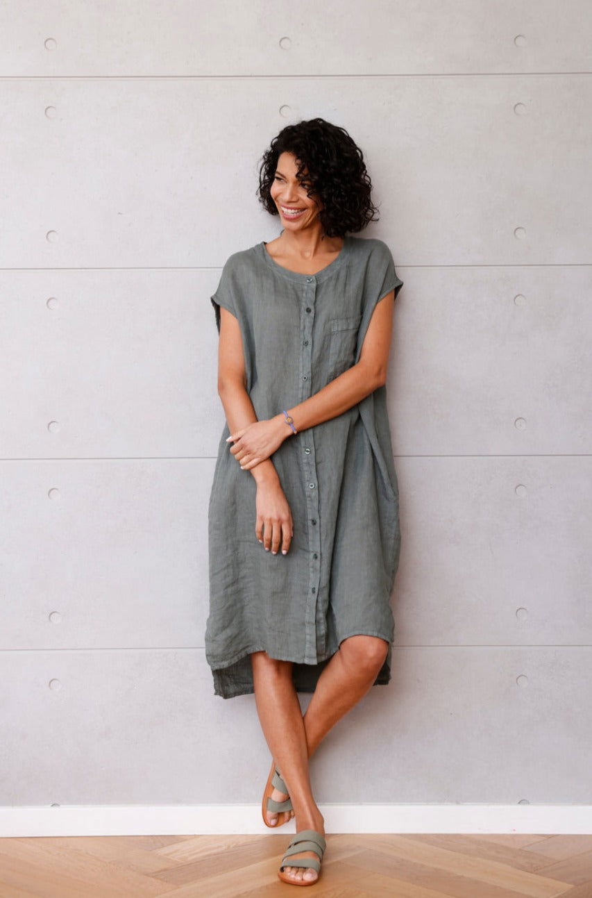 Ocèane Linen Dress - Montaigne Paris