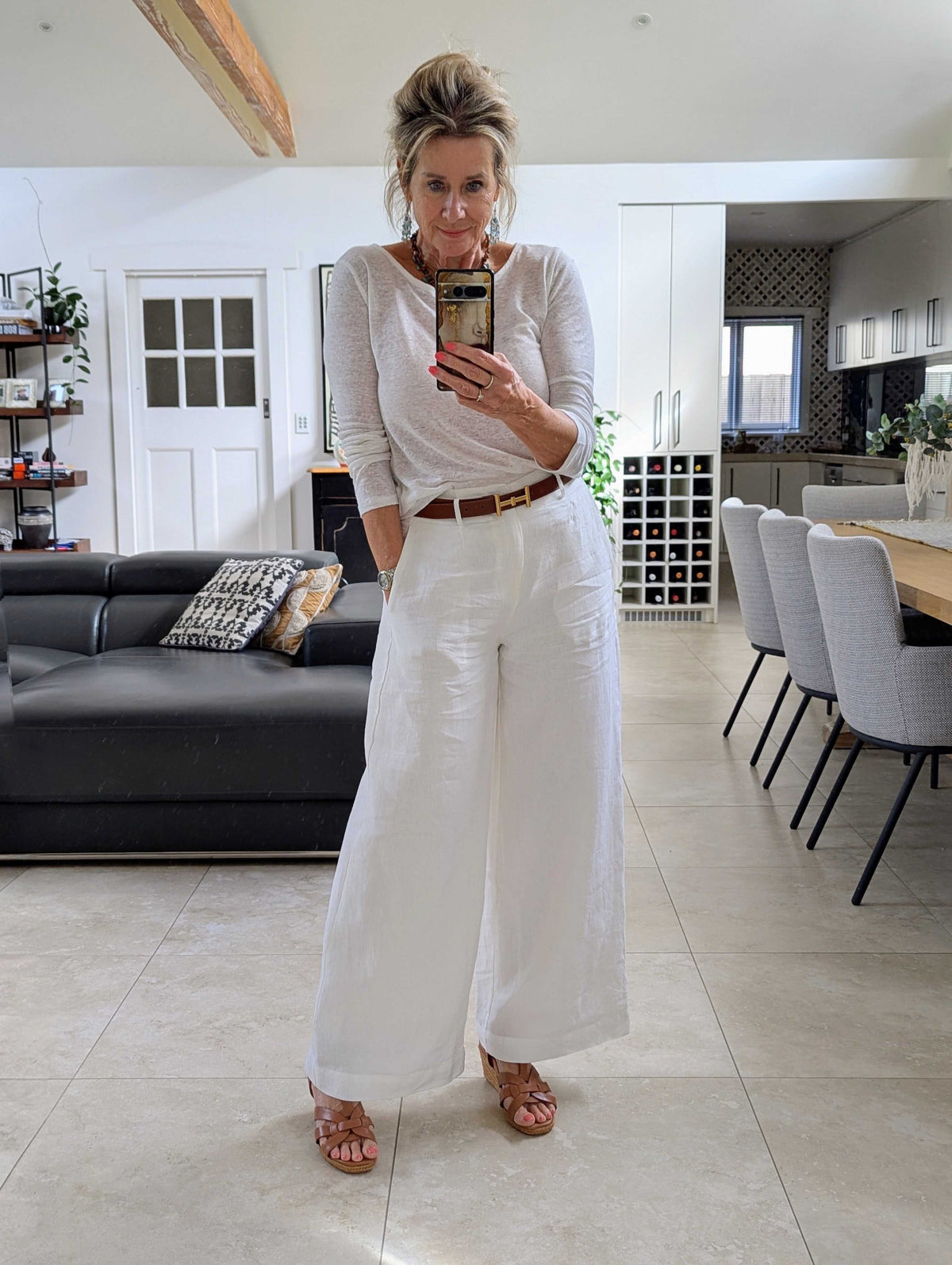 Perry Linen Jersey Top