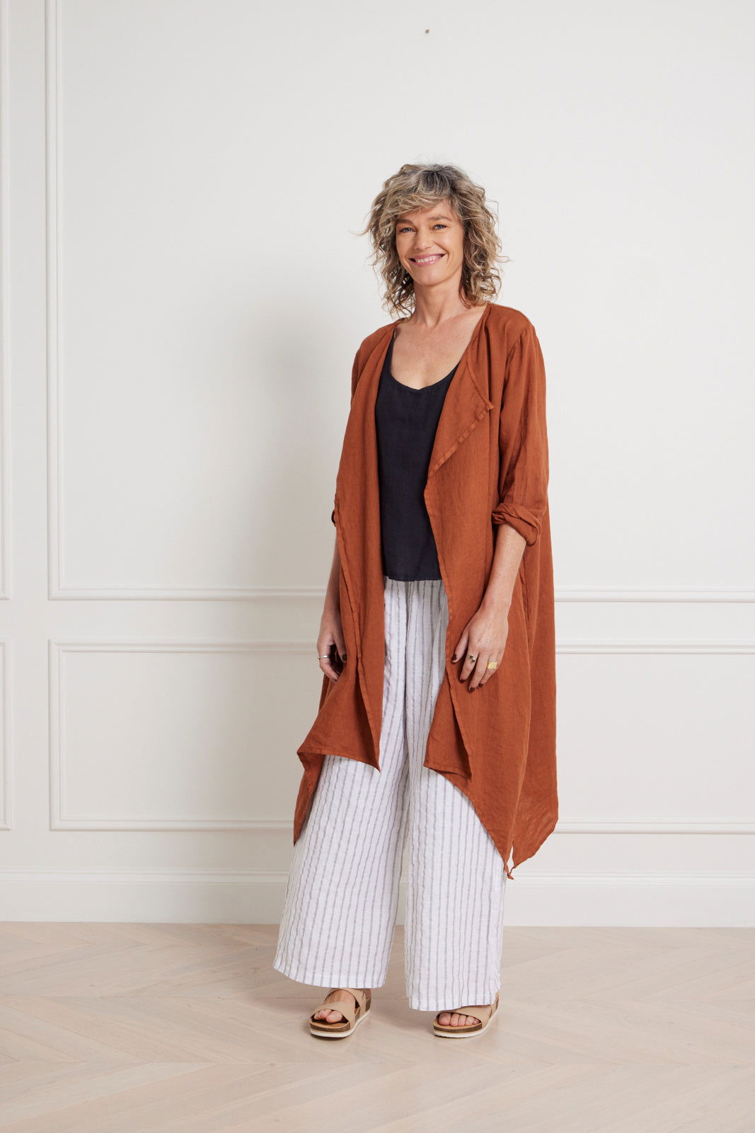 Remi Waterfall Linen Jacket - Montaigne Paris