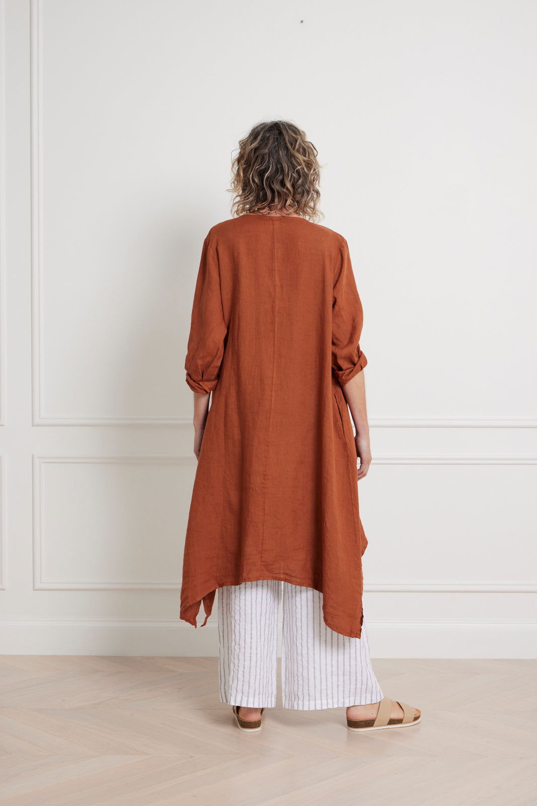 Remi Waterfall Linen Jacket - Montaigne Paris