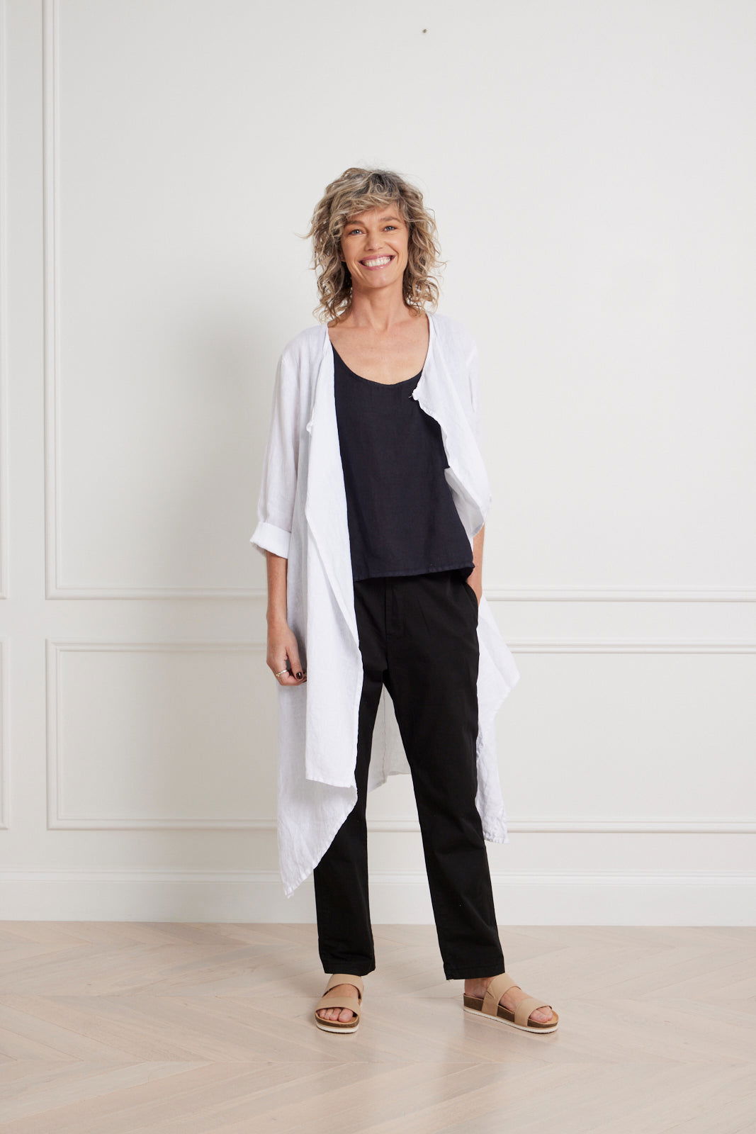 Remi Waterfall Linen Jacket - Montaigne Paris