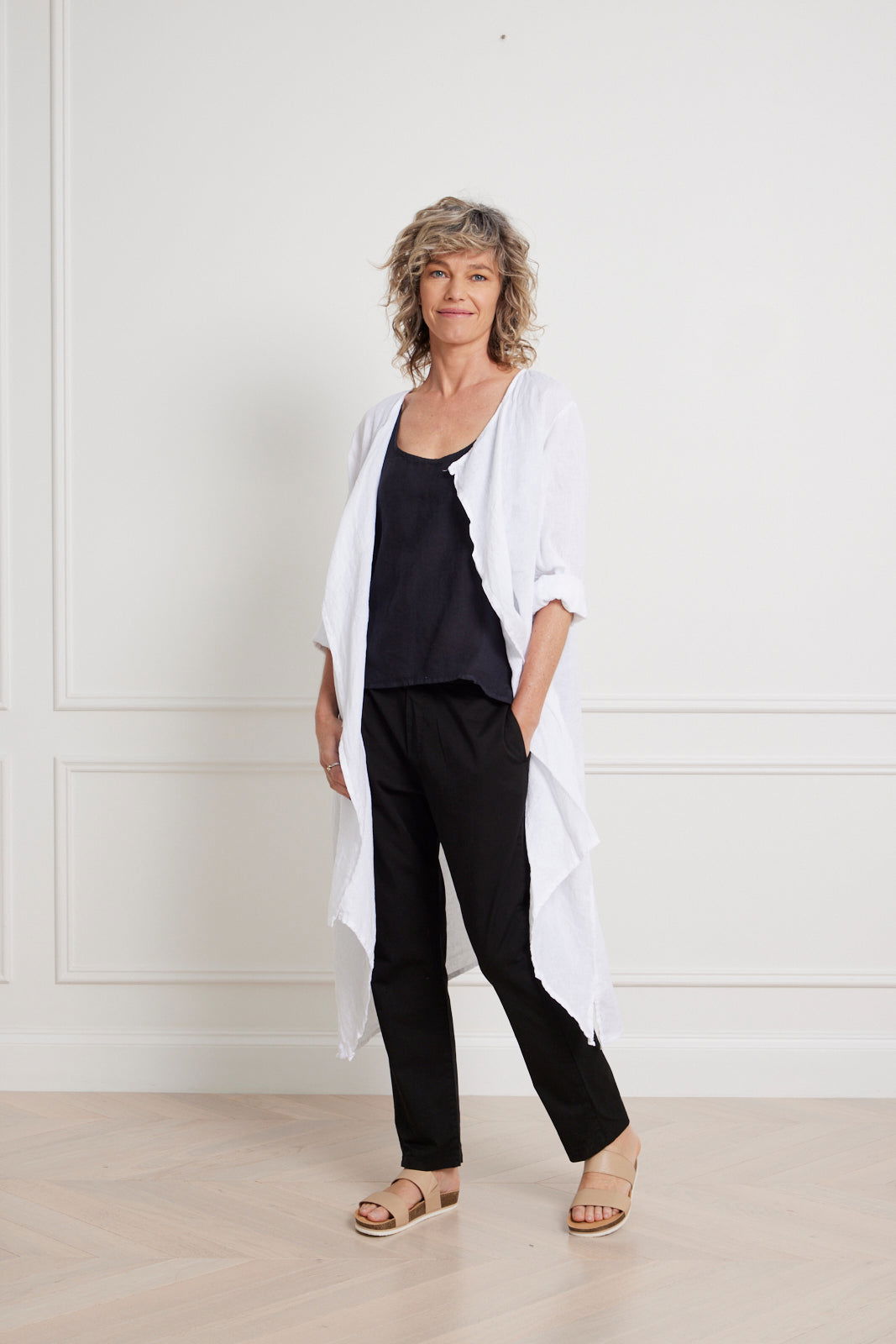 Remi Waterfall Linen Jacket - Montaigne Paris