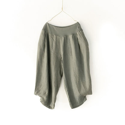 Saint-Tropez Linen Capri Pants - Montaigne Paris