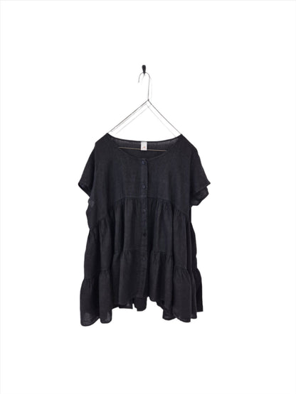 Violette Linen Tiered Top - Montaigne Paris