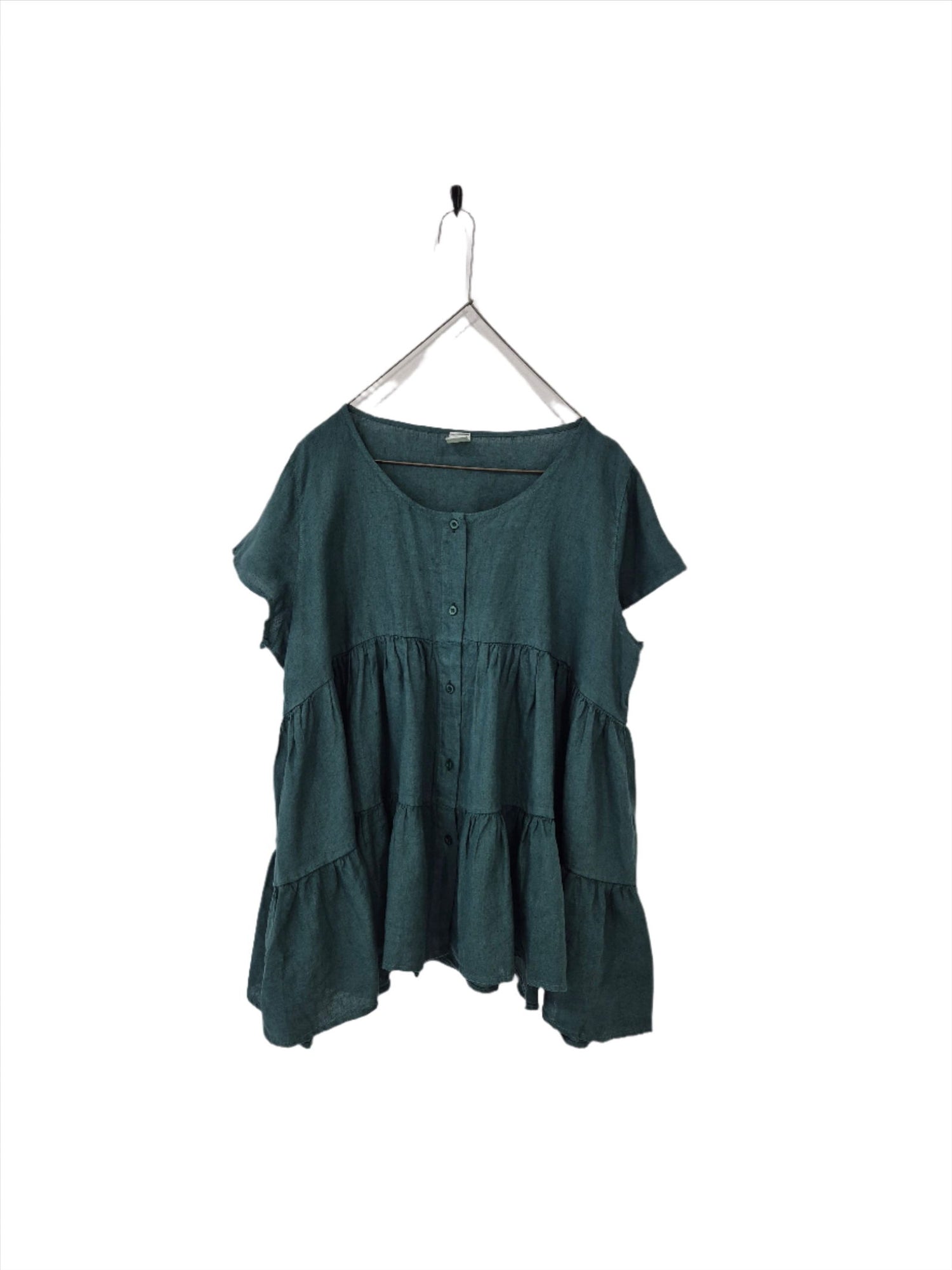 Violette Linen Tiered Top - Montaigne Paris