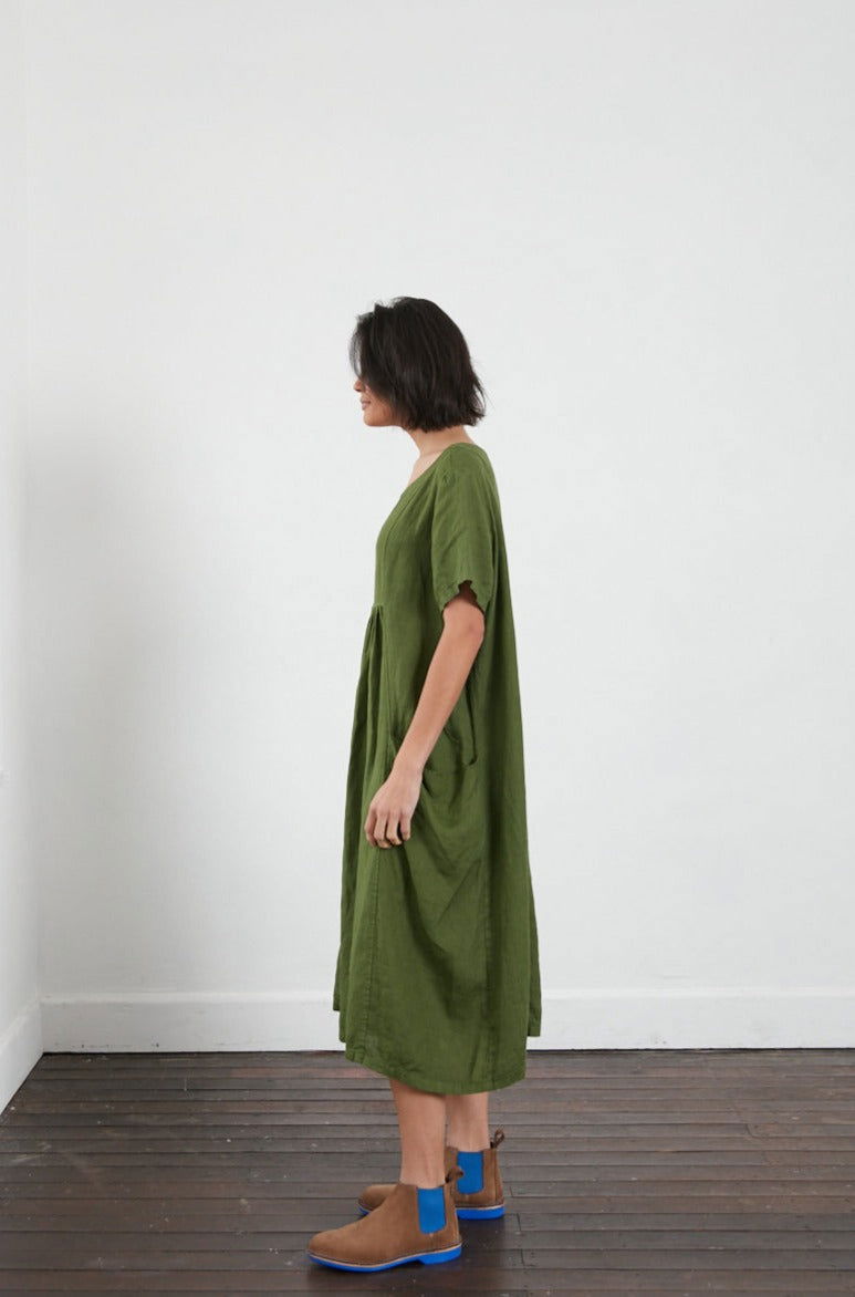 Zuri Linen Pocket Dress - Montaigne Paris