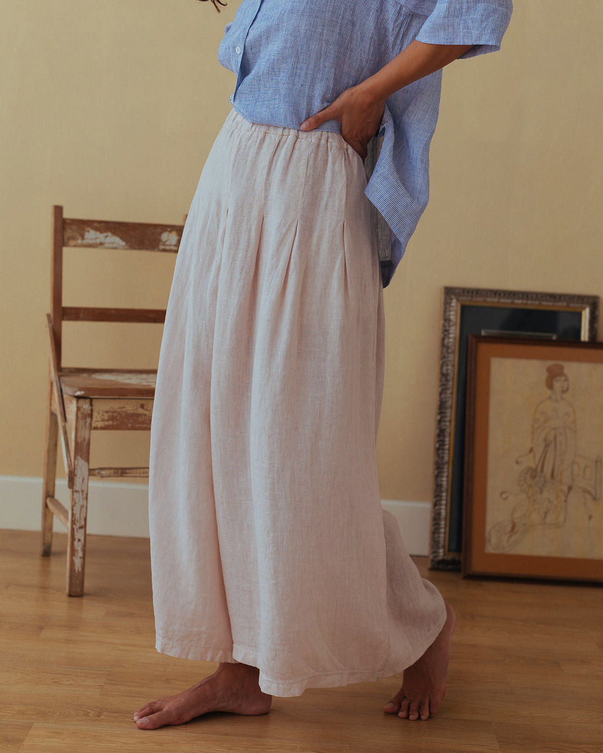 Solid Linen Culottes