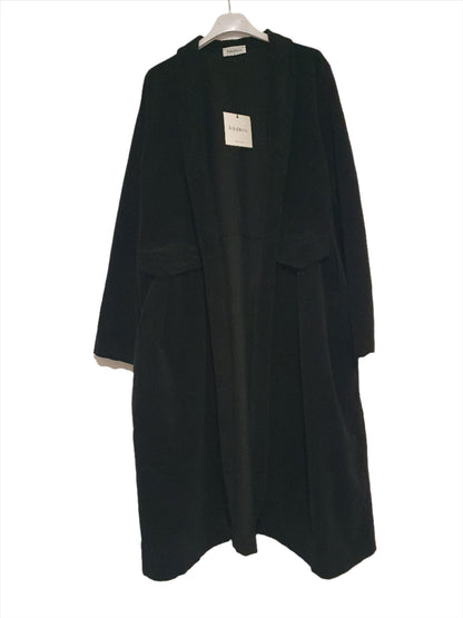 Frederic x Montaigne Pissarro Longline Velvet Coat Black