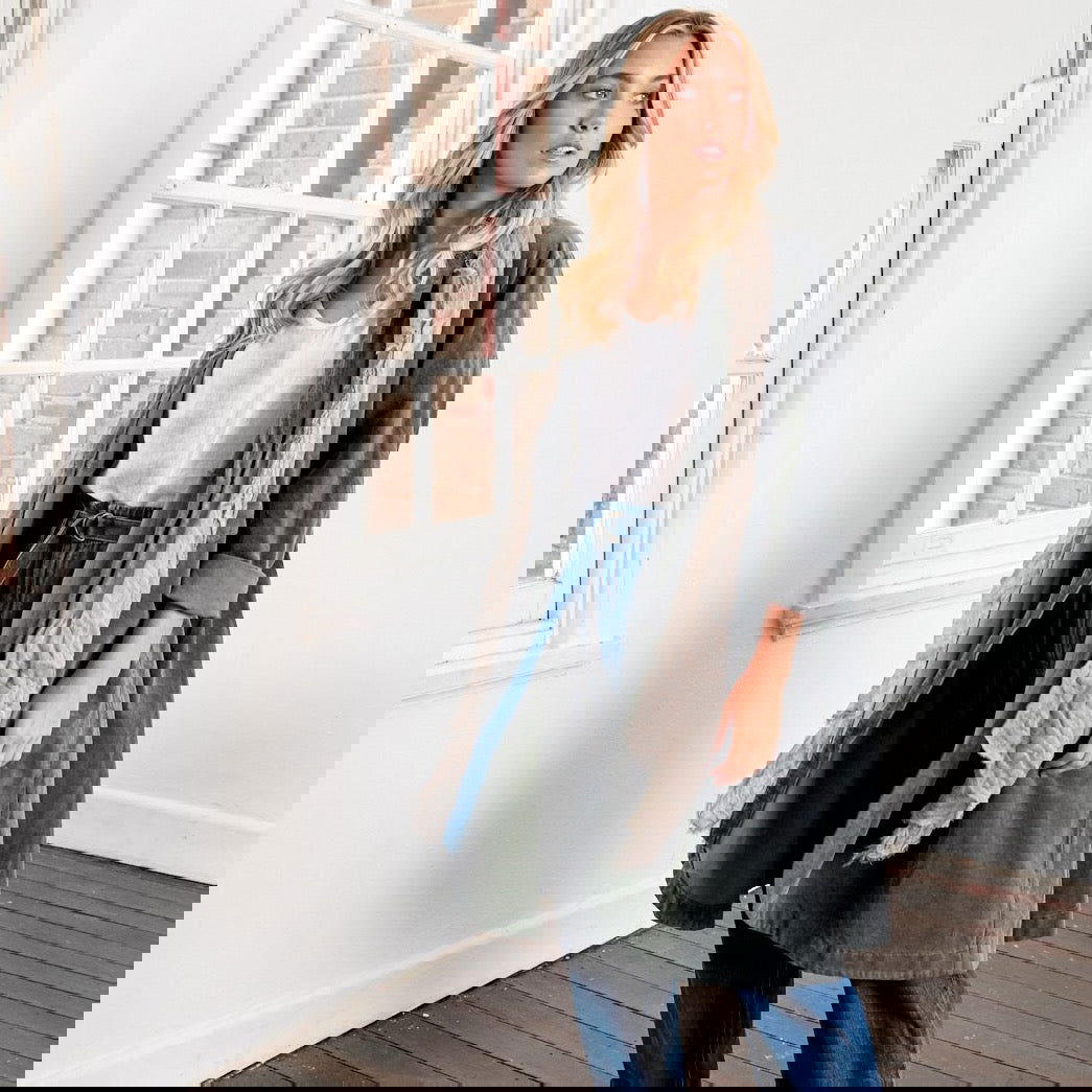 Frederic x Montaigne Pissarro Longline Velvet Coat Petrol4