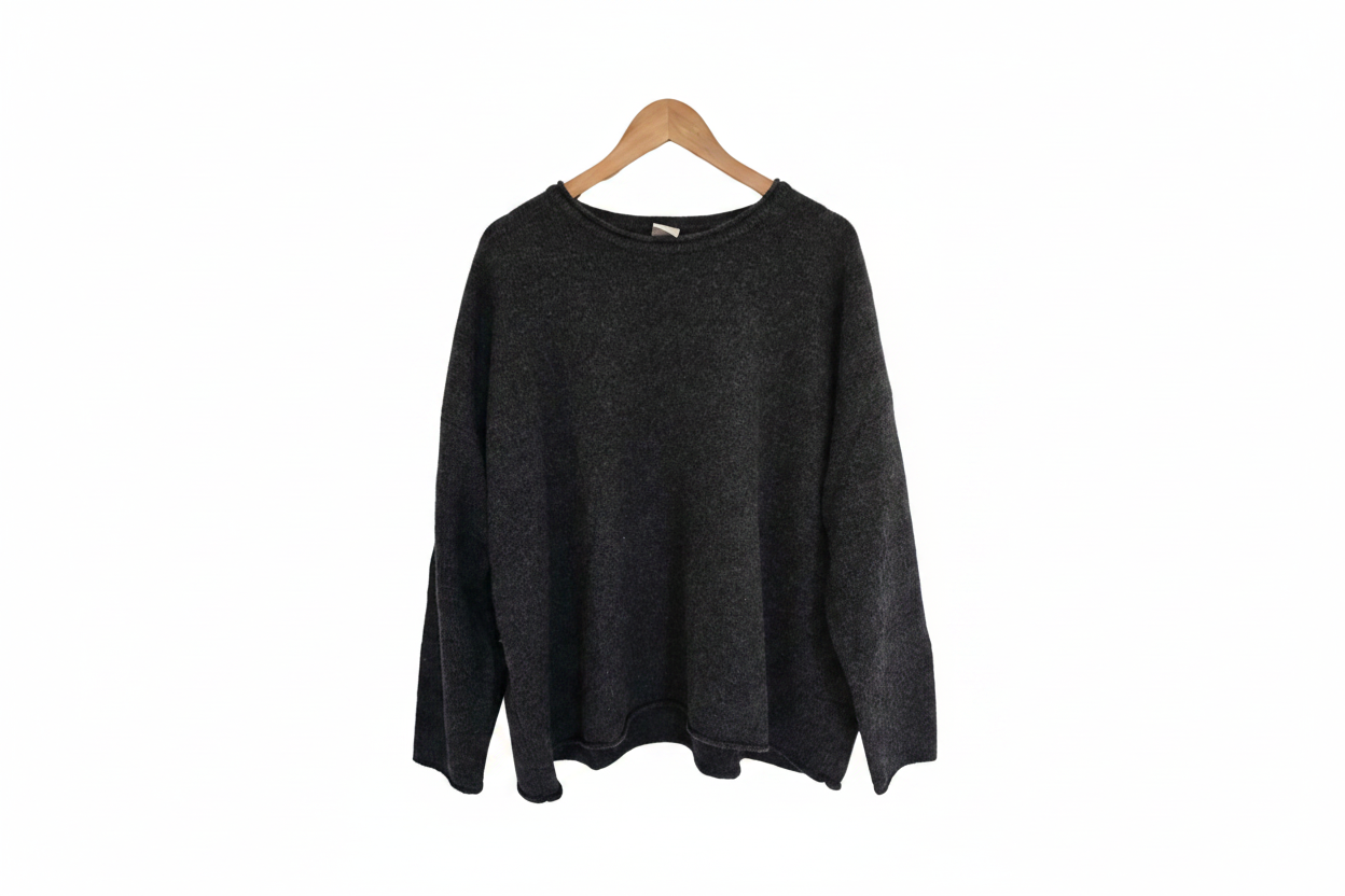 Montaigne 100% New Zealand Lambswool Jumper Charcoal