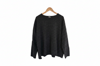 Montaigne 100% New Zealand Lambswool Jumper Charcoal