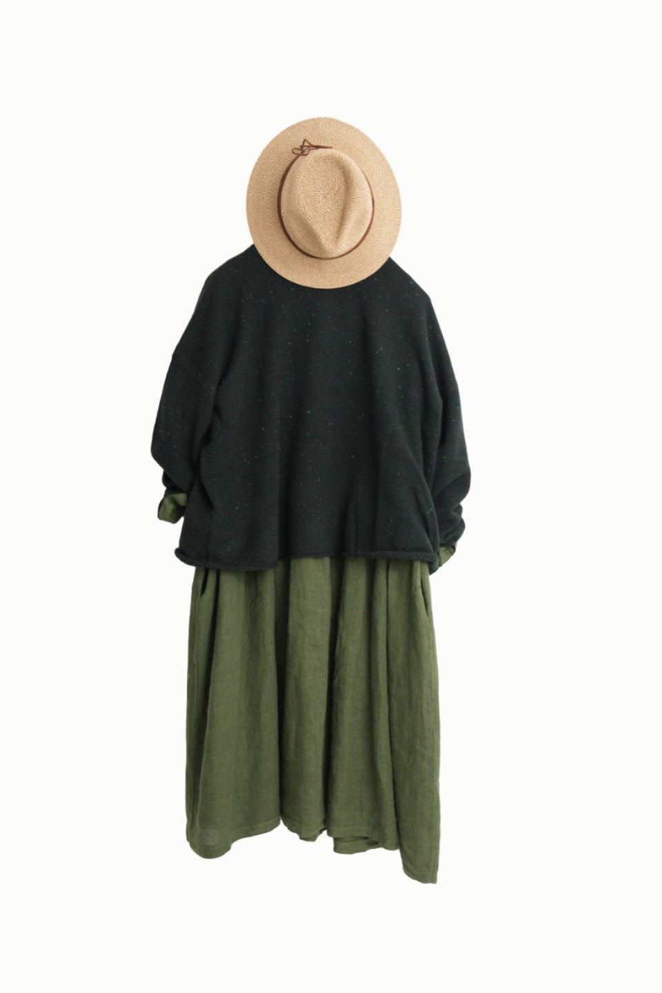 Montaigne 100% New Zealand Lambswool Jumper Green Melange3