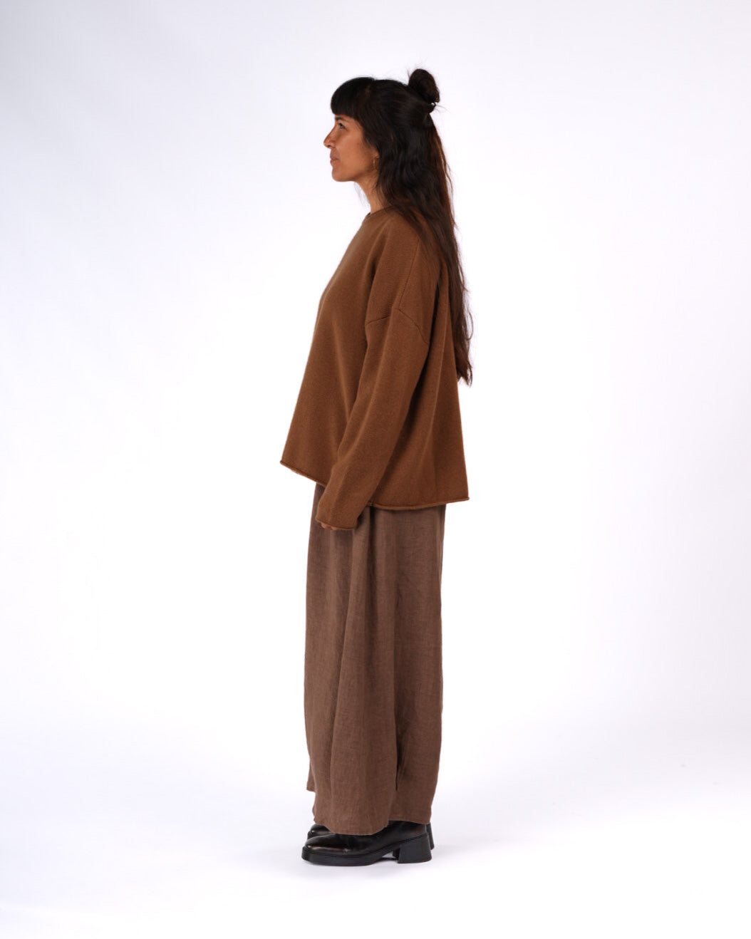 Montaigne 100% New Zealand Lambswool Jumper Toffee2