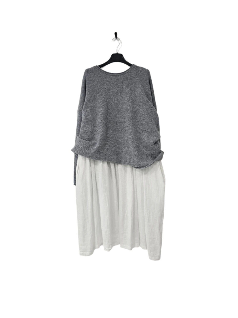 Montaigne 100% New Zealand Lambswool Jumper Mid Grey