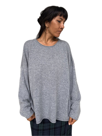 Montaigne 100% New Zealand Lambswool Jumper Mid Grey2