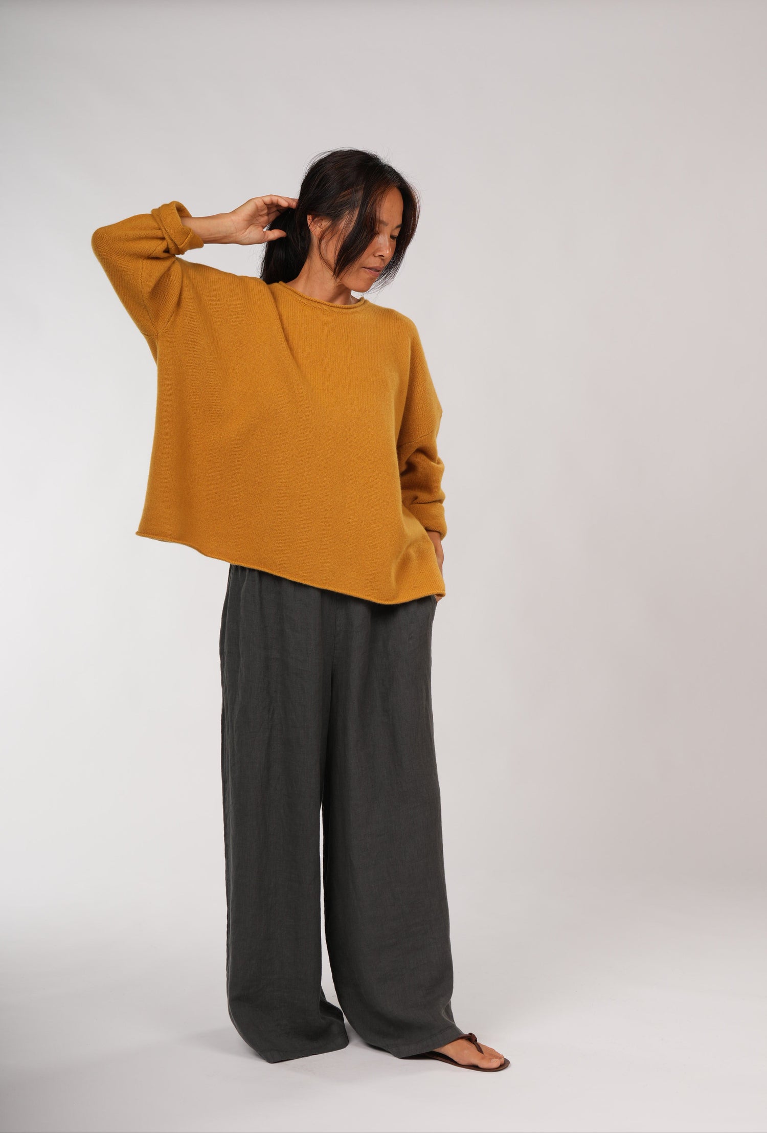 Montaigne 100% New Zealand Lambswool Jumper Mustard