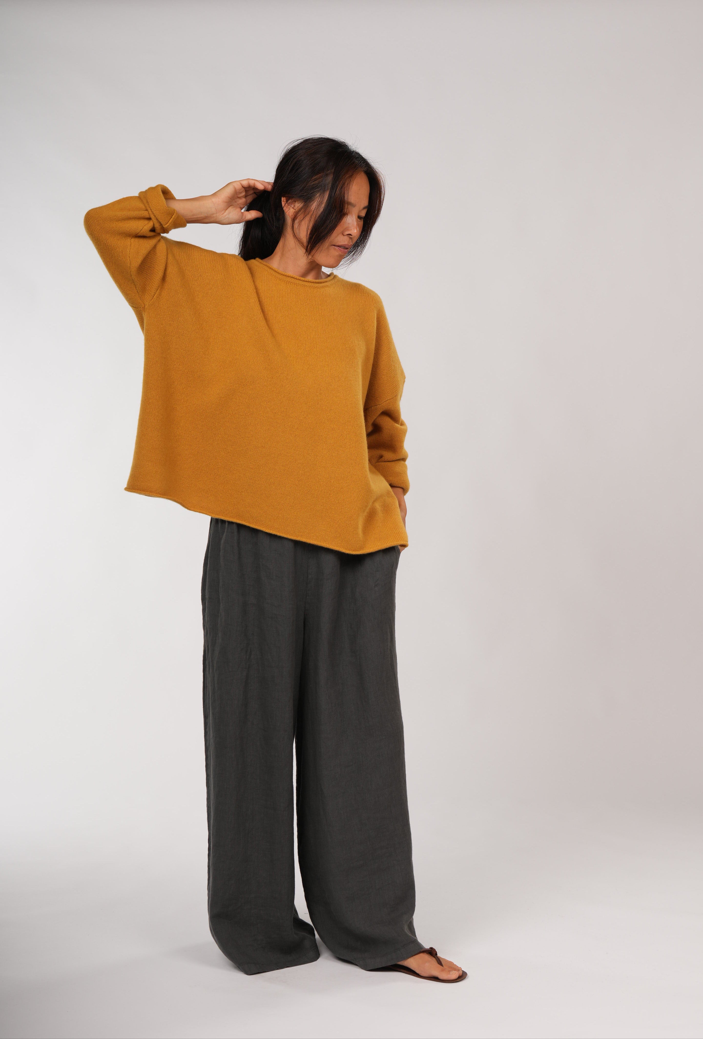 Montaigne 100% New Zealand Lambswool Jumper Mustard