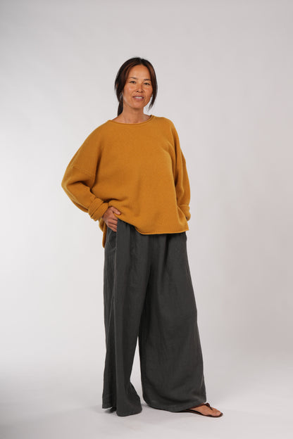 Montaigne 100% New Zealand Lambswool Jumper Mustard2