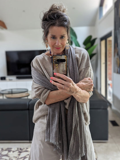 Montaigne 100% New Zealand Lambswool Jumper Oatmeal