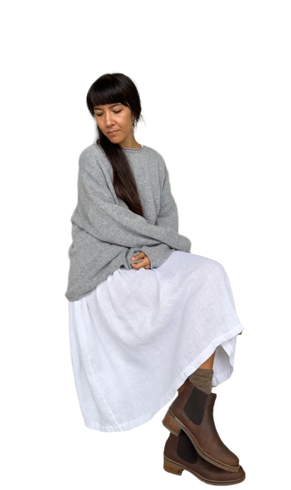 Montaigne 100% New Zealand Lambswool Jumper Silver Grey2