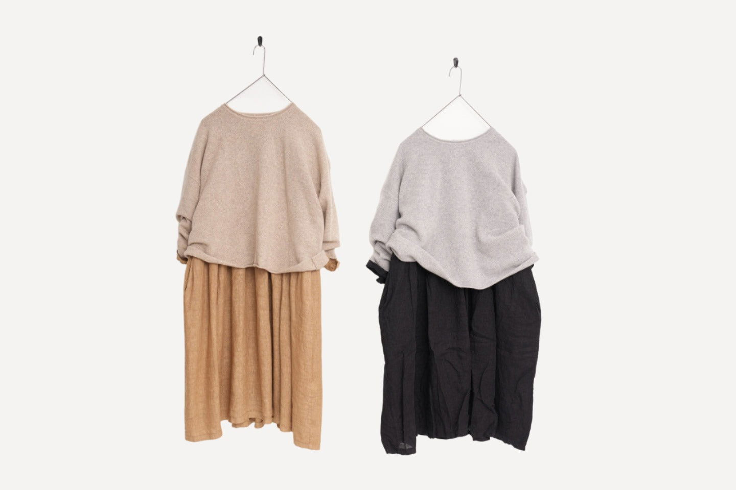 Montaigne 100% New Zealand Lambswool Jumper Soft Rose &amp; Silver Grey