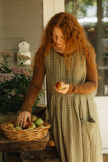 Sartene French Linen Dress in Gingham