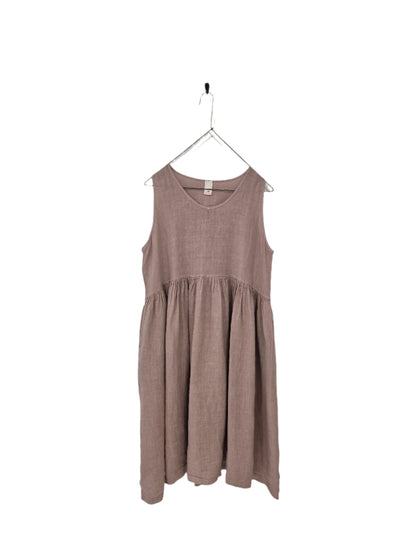 Montaigne Adelaide Sleeveless Linen Dress with Pockets Rose1