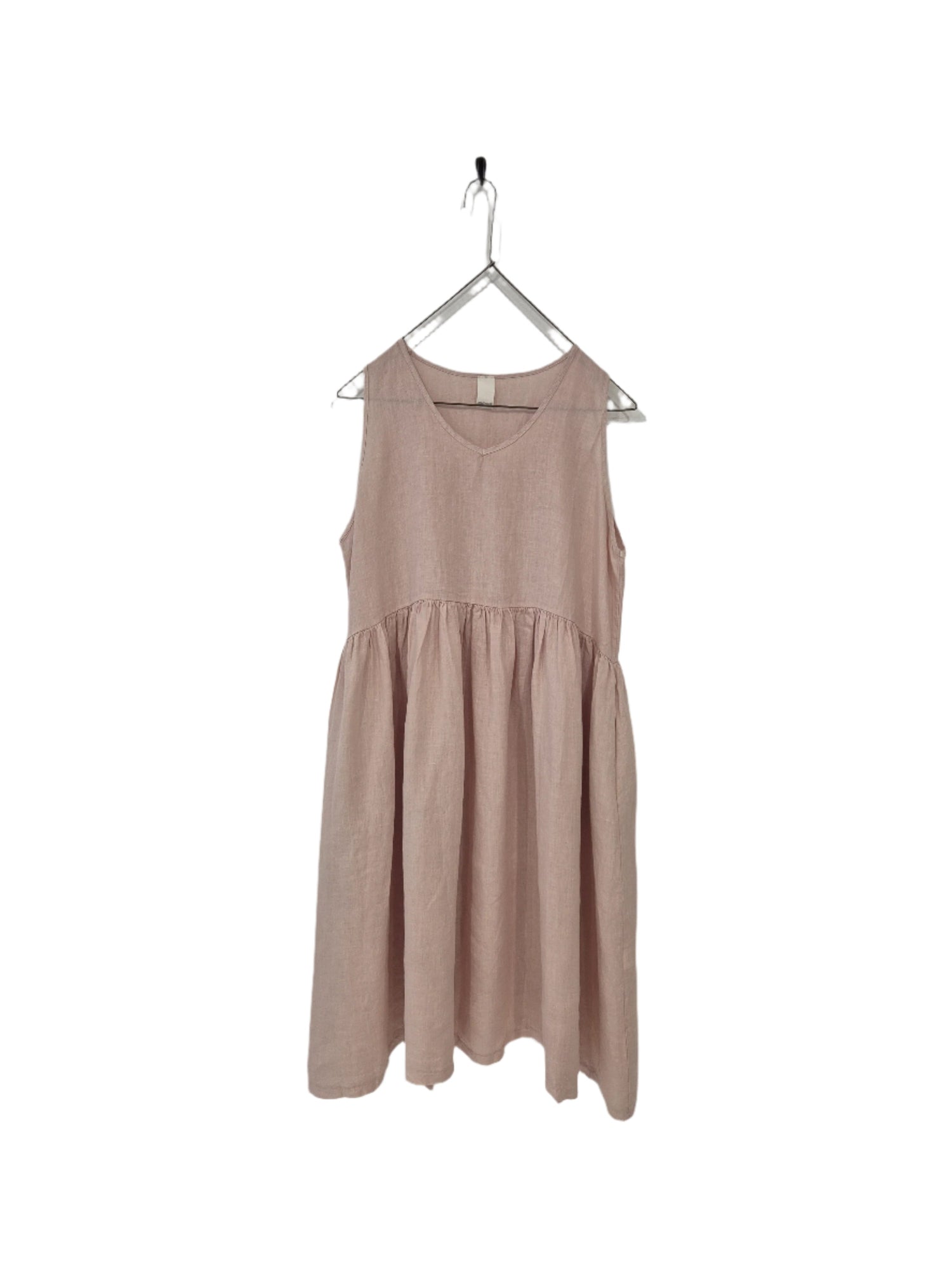 Montaigne Adelaide Sleeveless Linen Dress with Pockets Rose2