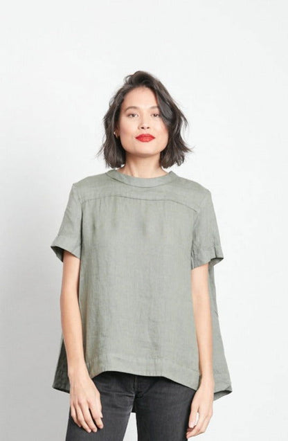Montaigne Adéline Linen Swing Top Khaki