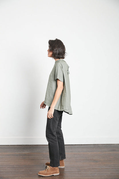 Montaigne Adéline Linen Swing Top Khaki2
