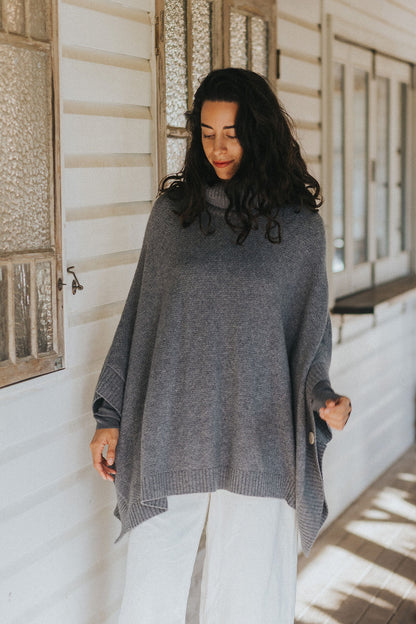 Agnès 100% New Zealand Lambswool Poncho
