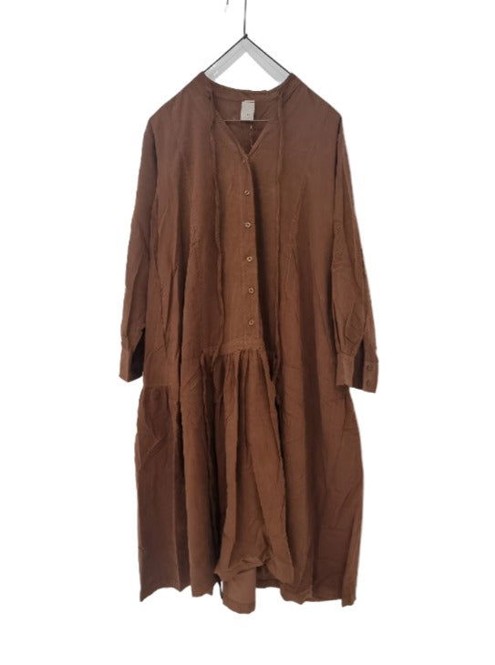 Montaigne Alice Corduroy Dress Tobacco5