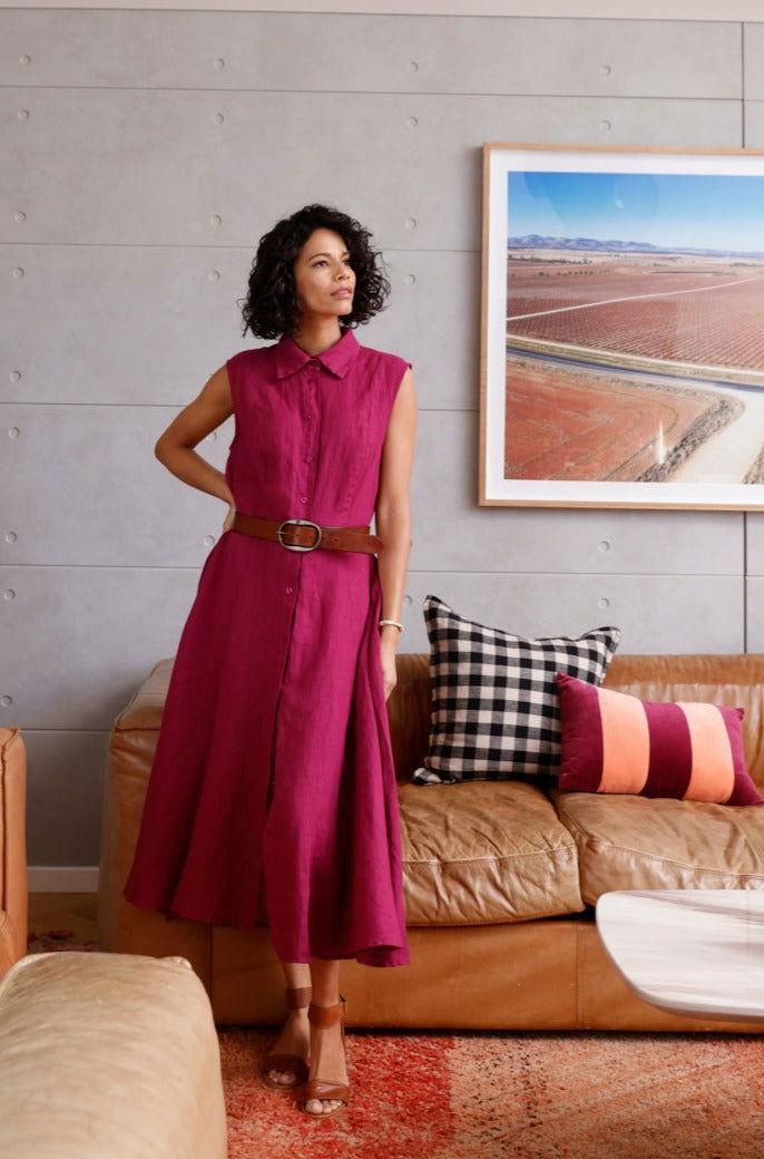 Montaigne Amandine Button Through Dress Orchid