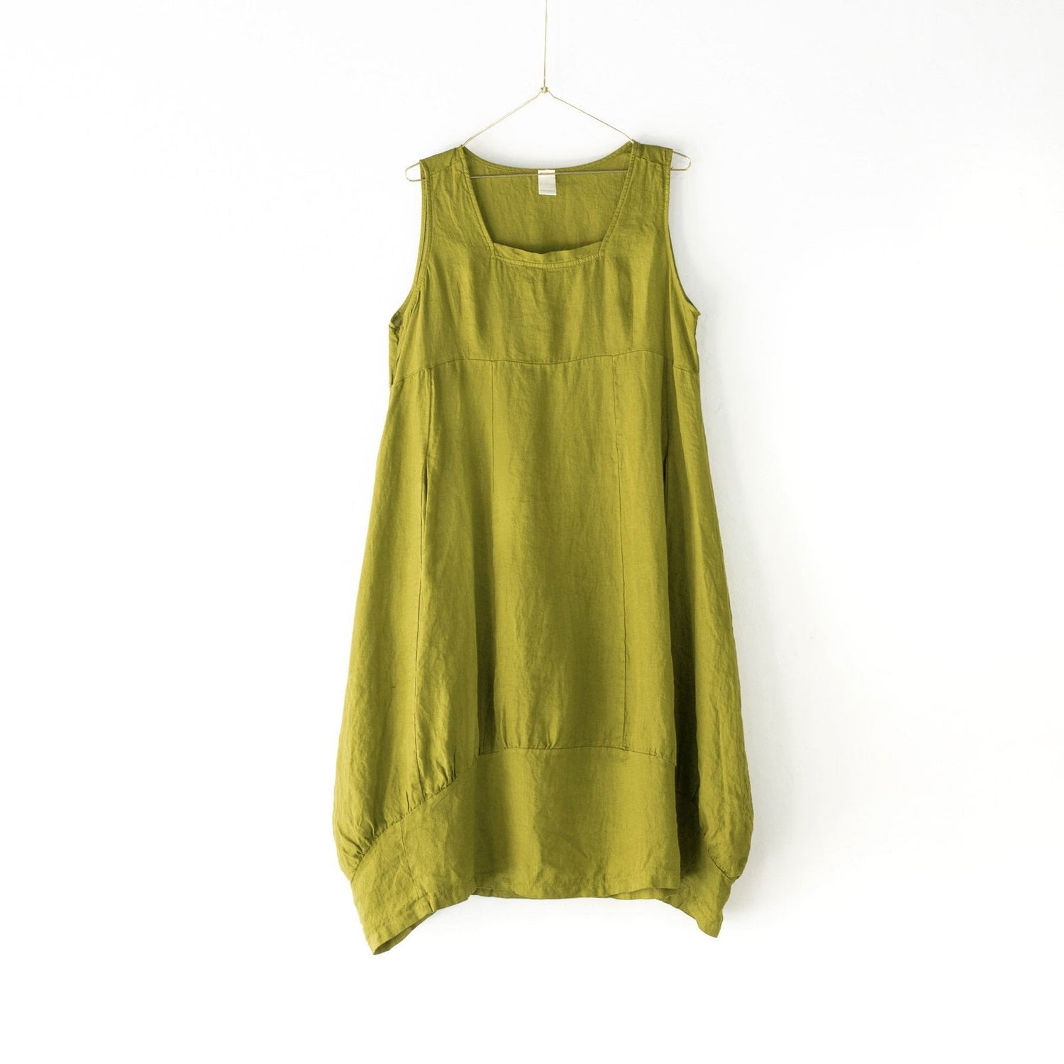 Montaigne Anaïs Linen Pinafore Dress Acid Green