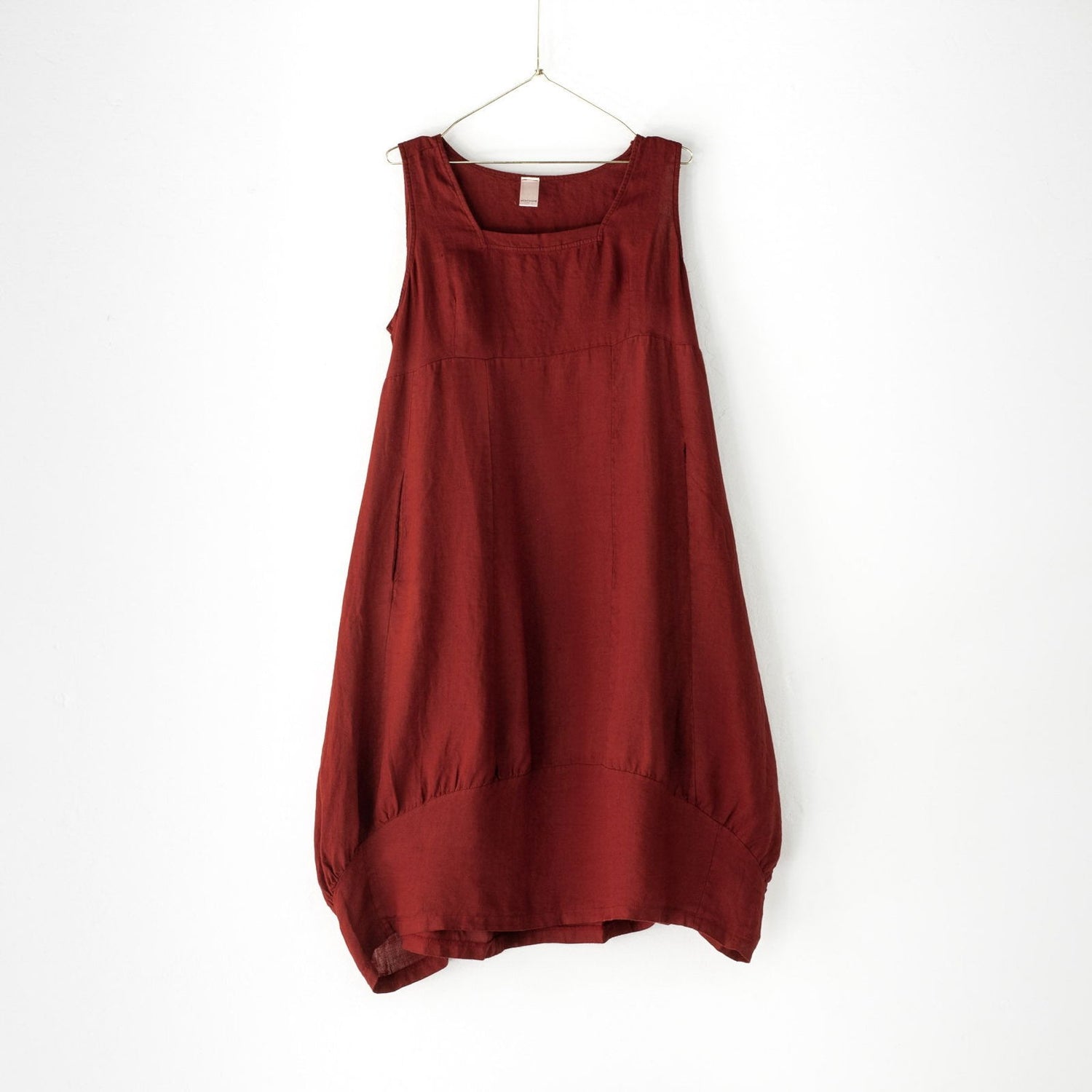 Montaigne Anaïs Linen Pinafore Dress Barn Red