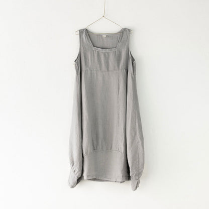 Montaigne Anaïs Linen Pinafore Dress Charcoal