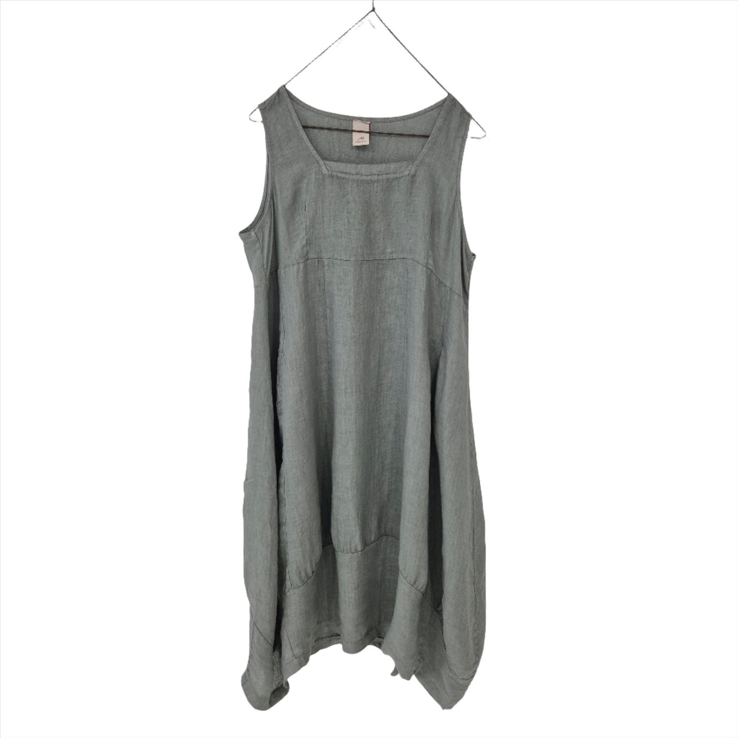 Montaigne Anaïs Linen Pinafore Dress Charcoal1