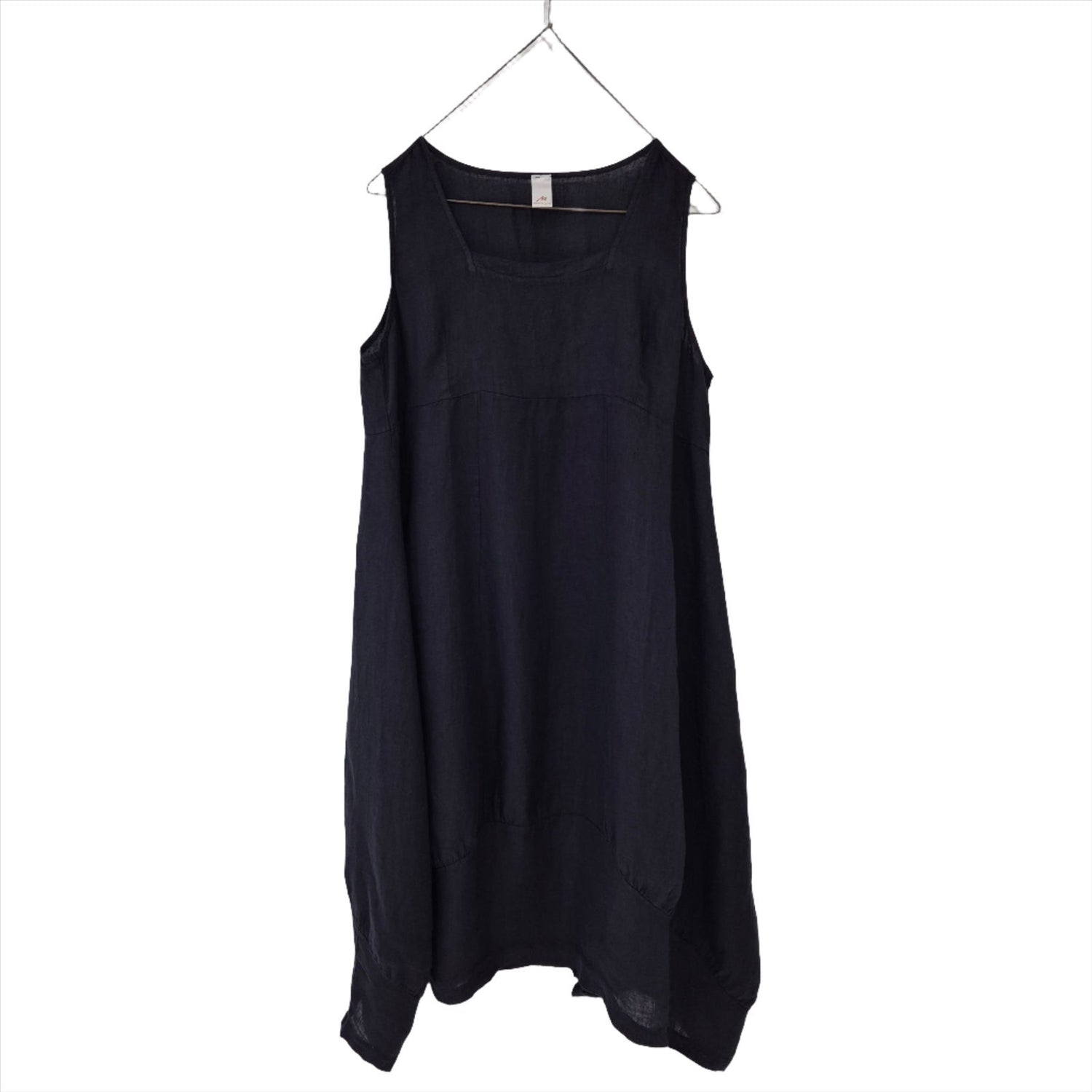 Montaigne Anaïs Linen Pinafore Dress Navy