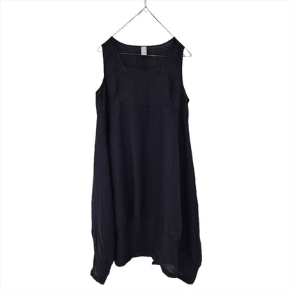 Montaigne Anaïs Linen Pinafore Dress Navy