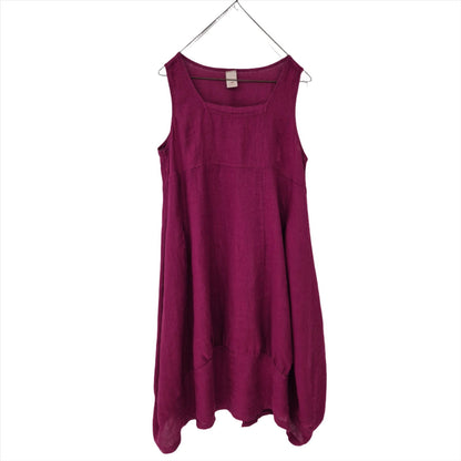 Montaigne Anaïs Linen Pinafore Dress Orchid