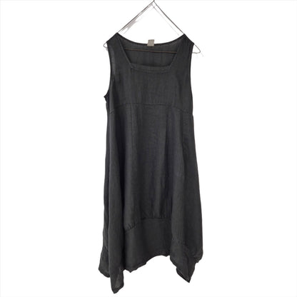 Montaigne Anaïs Linen Pinafore Dress Petrol