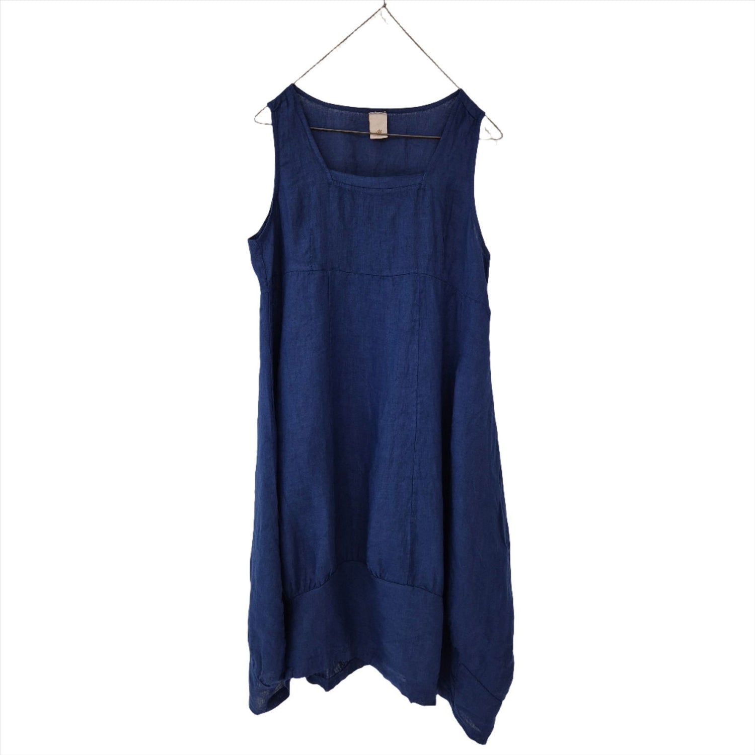 Montaigne Anaïs Linen Pinafore Dress Royal Blue