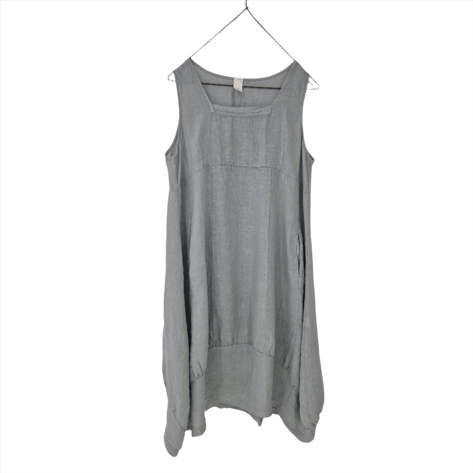 Montaigne Anaïs Linen Pinafore Dress Silver1