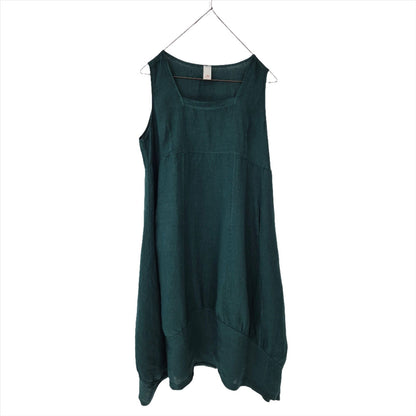 Montaigne Anaïs Linen Pinafore Dress Teal