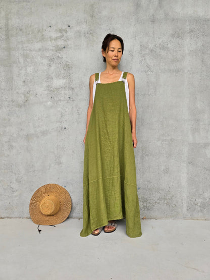 Montaigne Anouk Overall-Style Maxi Dress Acid Green