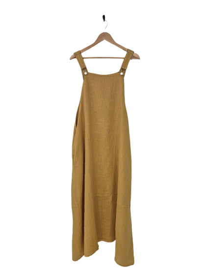 Montaigne Anouk Overall-Style Maxi Dress Mustard3