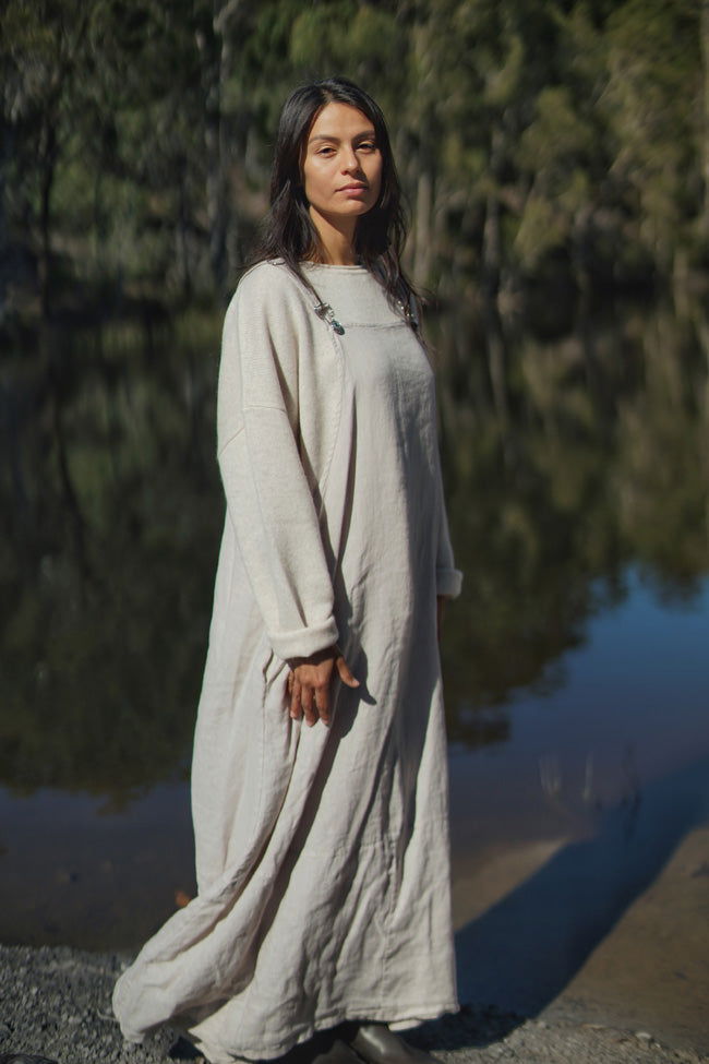Montaigne Anouk Overall-Style Maxi Dress Natural
