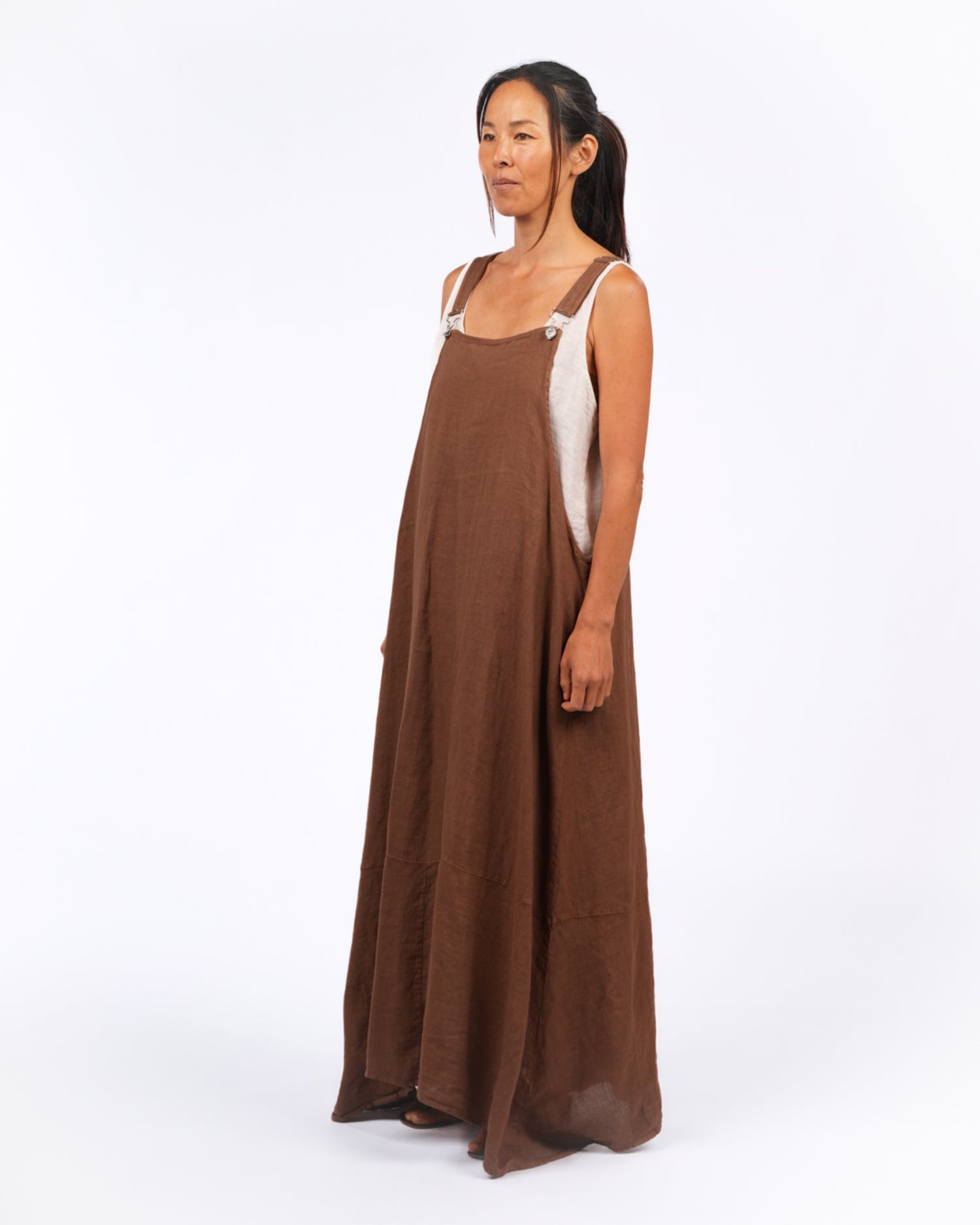 Montaigne Anouk Overall-Style Maxi Dress Tobacco