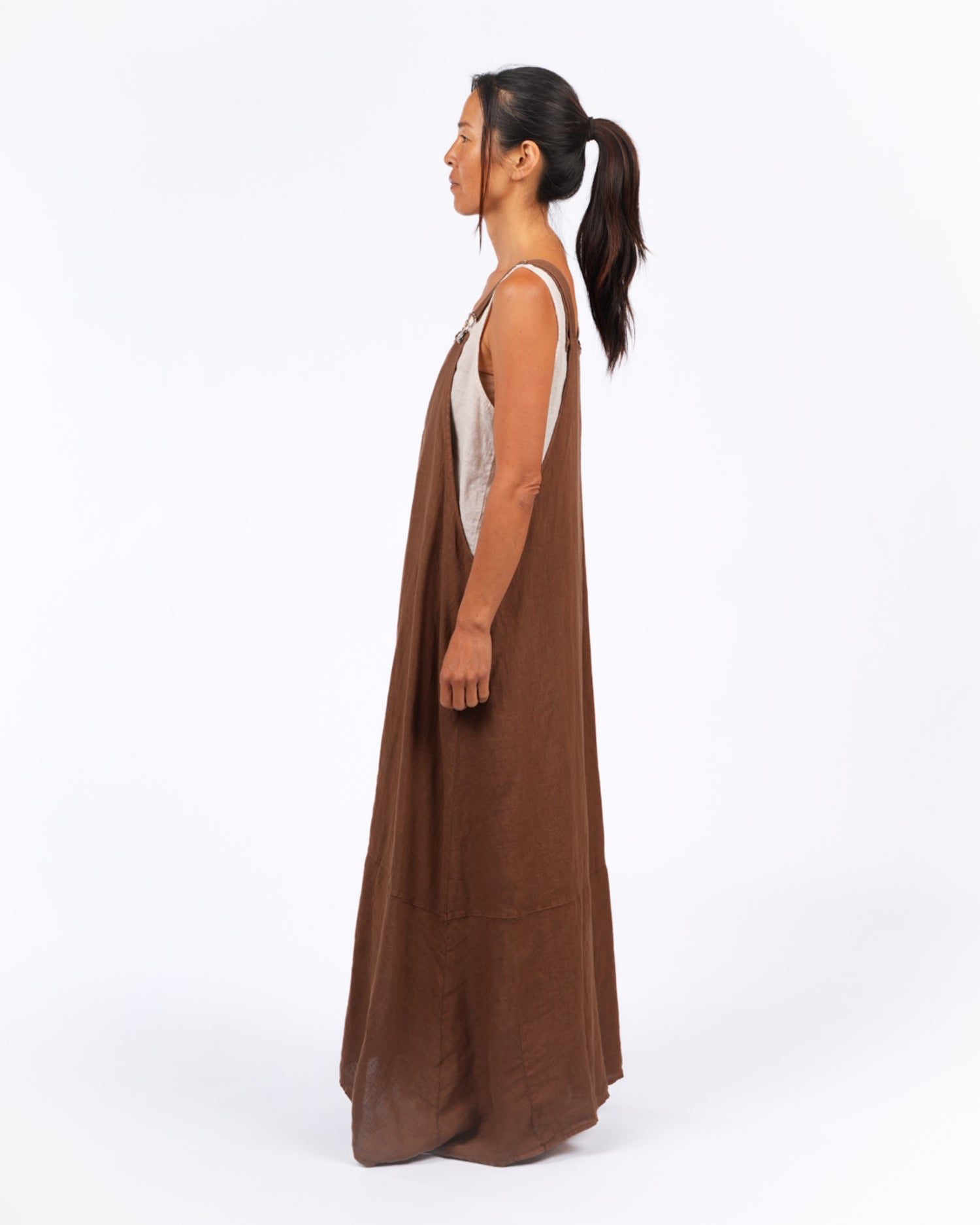 Montaigne Anouk Overall-Style Maxi Dress Tobacco1