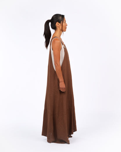 Montaigne Anouk Overall-Style Maxi Dress Tobacco3
